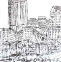 Pershing Square | 14″ x 11″ | Ink on paper | SOLD