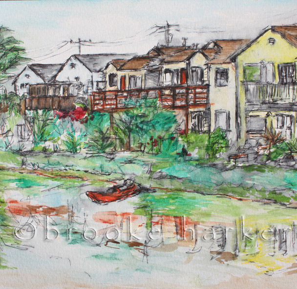 Venice Canal 2 | 9.25″ x 12″ | Ink, watercolor & pencil | SOLD