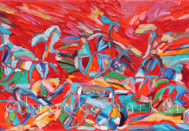 Sunset Ride | 16″ x 30″ | Oil on Canvas | SOLD