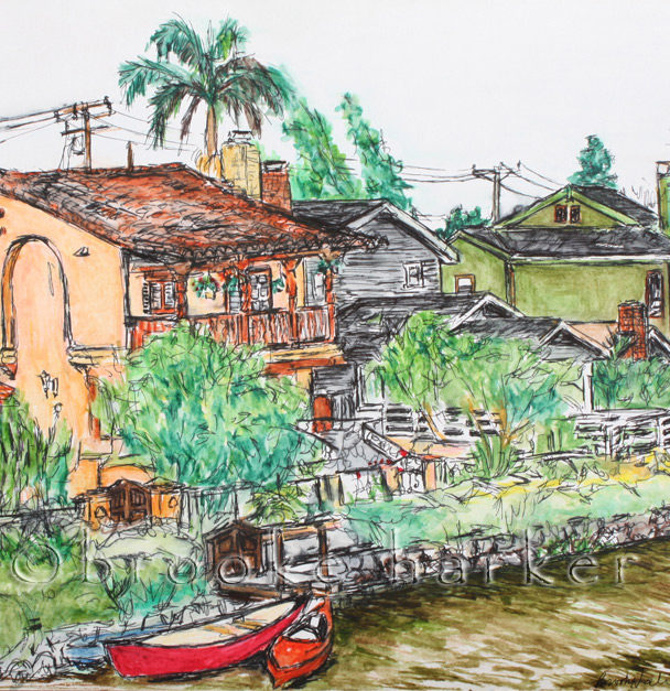 Venice Canal 3 | 9.25″ x 12″ | Ink, watercolor & pencil