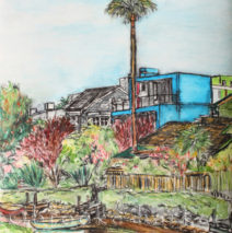 Venice Canal 4 | 9.25″ x 12″ | Ink, watercolor & pencil