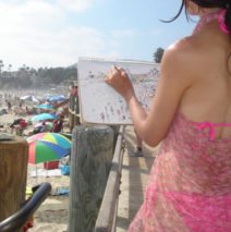 Painting Laguna Umbrellas