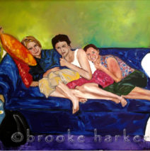 Friends on Couch | 27.5″ x 35.5″ | Oil on Canvas SOLD
