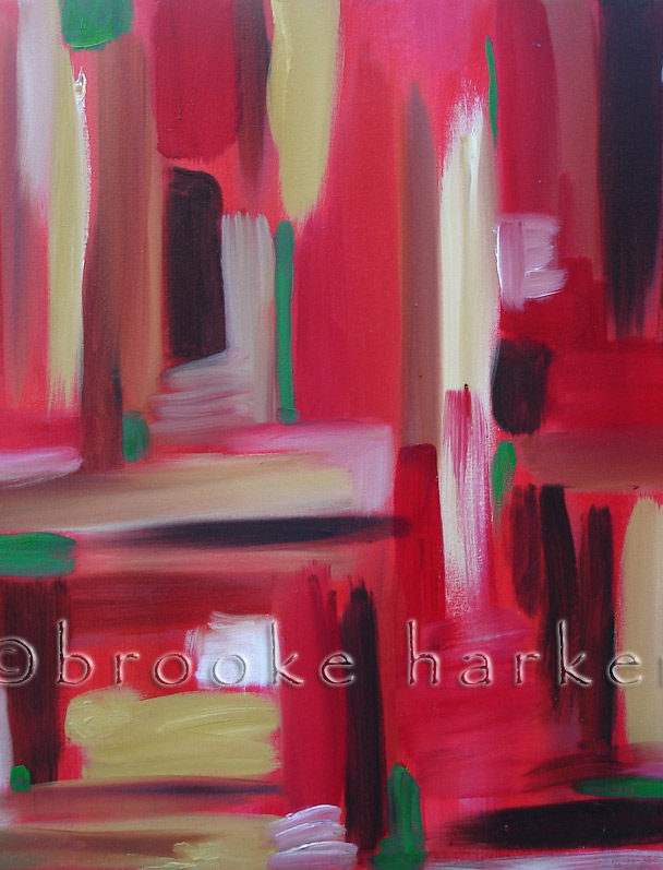 Astral City in Red | 24″ x 24″ | Oil on Canvas | SOLD