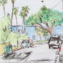 Laguna Slug Bug 1 | 4″ x 6″ | Ink, watercolor, pencil | SOLD