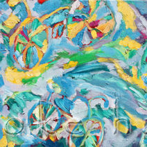 Kitchen Ride Triptych | 16″ x 60″ | Oil on Canvas | SOLD