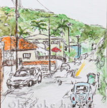 Laguna Slug Bug 2 | 4″ x 6″ | Ink, watercolor, pencil | SOLD