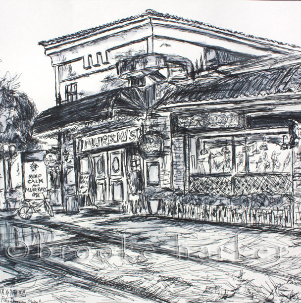 Murray’s Irish Pub | 11″ x 14″ | Ink on paper | SOLD