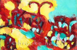 Carousel Bikes 1 | 5″ x 7″ | Oil on Canvas | SOLD