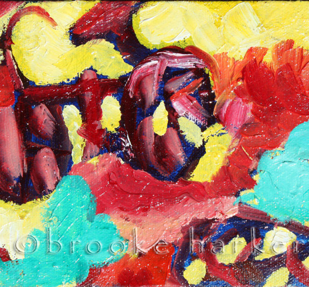 Carousel Bikes 2 | 5″ x 7″ | Oil on Canvas | SOLD