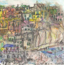 Manarola | 6″ x 9″ | Ink, watercolor, pencil | SOLD