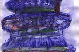 Temple of Heaven | 6.75″ x 5″ | Ink, watercolor & pencil | SOLD