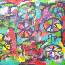 Horsie to Bike | 22″ x 56″ | Oil on Canvas SOLD