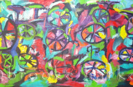 Horsie to Bike | 22″ x 56″ | Oil on Canvas SOLD