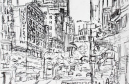 View 7th & Hill | 12″ x 9″ | Ink on paper | SOLD