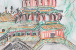Summer Palace of Empress Xixi | 9″ x 6″ | Ink, watercolor, pencil | SOLD