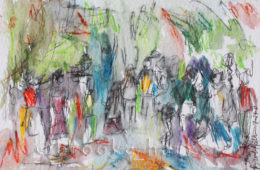 Music in the Park | 4″ x 5.5″ | Ink, watercolor, pencil | SOLD