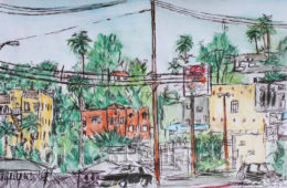 Silverlake 1 | 5″ x 7.75″ | Ink, watercolor & pencil | SOLD