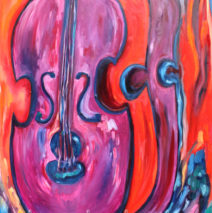 Three Cellos | 61″ x 40″ | Oil on Canvas SOLD