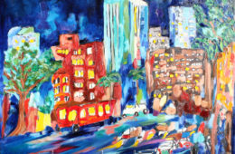 “Olympic City” | 51″ x 59″ | Oil on Canvas | SOLD