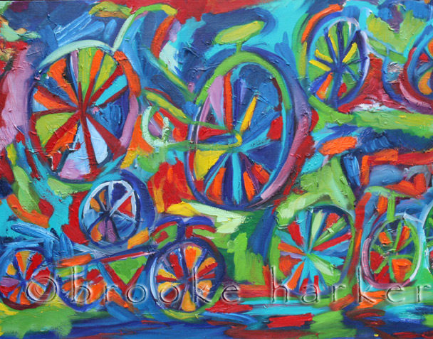 Temple Ride | 24″ x 40″ | Oil on Canvas | by Brooke Harker | SOLD