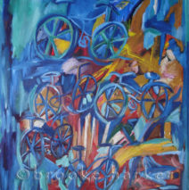 Ridin’ Blue | 46″ x 40″ | Mixed Media | SOLD