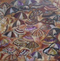 Sand Brellas | 24″ x 24″ | Oil on Canvas SOLD