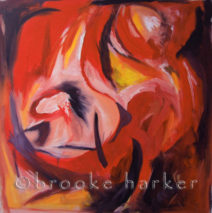 Red Bird Death | 54.3″ x 53″ | Oil on Canvas SOLD