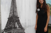 Brooke Harker with “Eiffel Tower” at The Beverly Hills Art Show