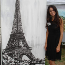 Brooke Harker with “Eiffel Tower” at The Beverly Hills Art Show