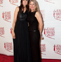 artist Brooke Harker with gallery owner Jeanie Madsen