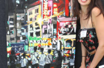 artist Brooke Harker with “Hong Kong Youth”