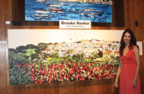 Brooke Harker at the opening of “Energies of the California Coast”