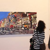 Arcobaleno Nights by Brooke Harker on exhibit in Genoa, Italy