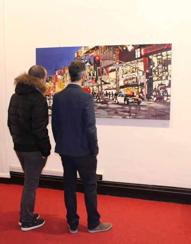 visitors at Satura Art Gallery view Arcobaleno Nights