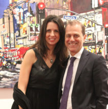 artist Brooke Harker with Gallery Director Mario Napoli