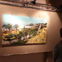 original painting Breath of Malibu at Villa Comunale