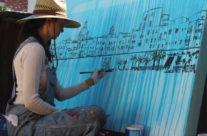 beginning the painting “Love of the Voyage”