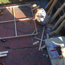 building the frame for “Passing Through”