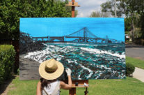 early stages of painting Golden Gate Shores