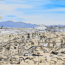 beginning the painting “Leisure Day”