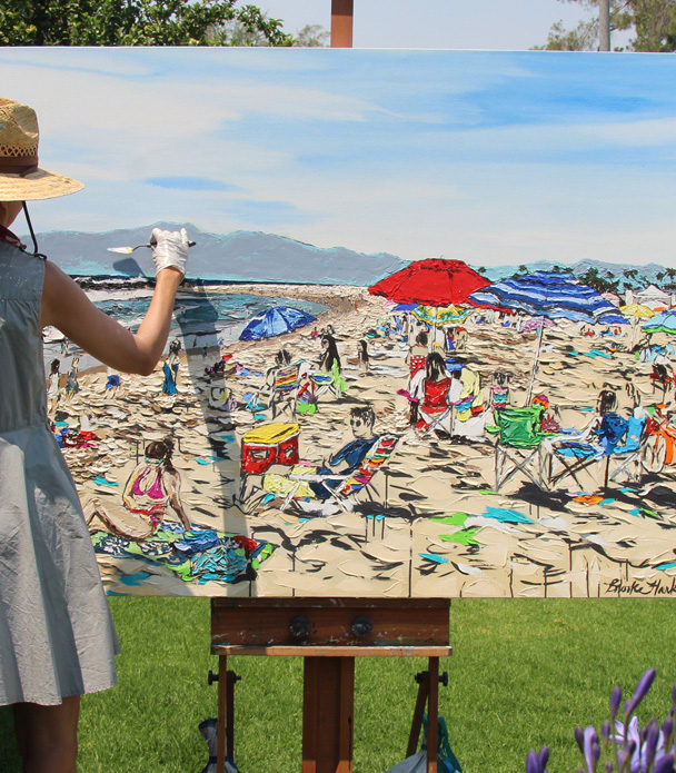 painting the colorful “Leisure Day”
