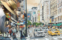 artist Brooke Harker paints downtown Los Angeles