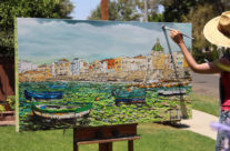 Brooke Harker painting “Harbor Shine”