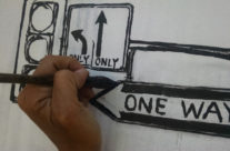 close up on the sign in “Boulevard Smile”