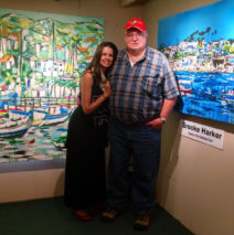 artist Brooke Harker with father John Harker