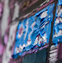 close texture on painting of Hong Kong