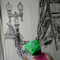 artist Brooke Harker begins “Downtown Stride”