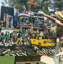 artist Brooke Harker painting “Kaleidoscope Night”