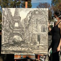 artist Brooke Harker with Ballade à Paris